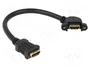 DeLOCK Cable HDMI de 0,25 m con conectores hembra y diseño angular de 110°