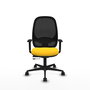 PIQUERAS Y CRESPO Silla de oficina Cilanco con mecanismo Sincro/Traslack, Amarillo y Negro