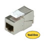 ROLINE Keystone Jack Cat.6 Class E blindado SLIM plata