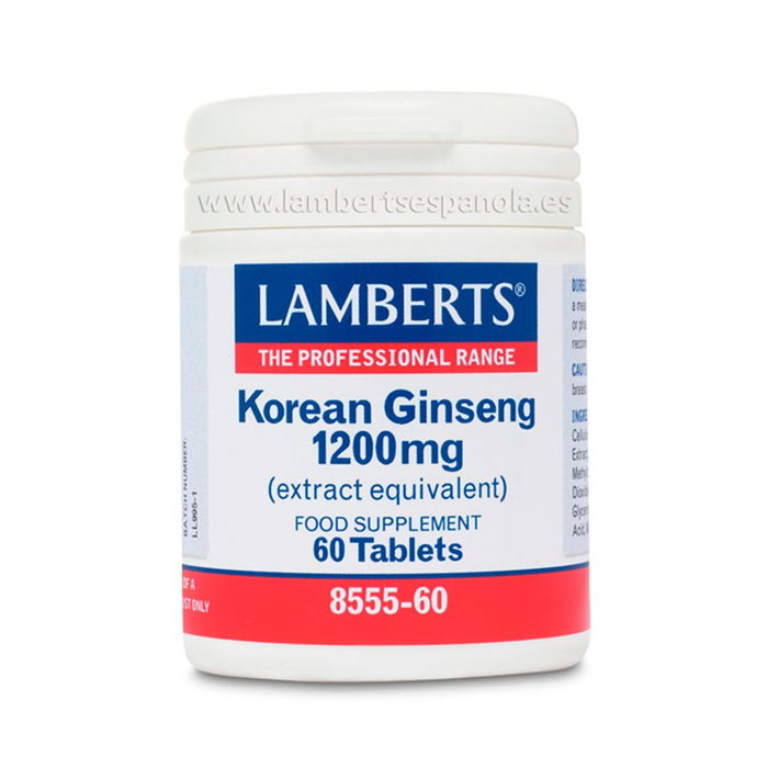 Lamberts Ginseng Coreano 1200mg 60 Tabletas