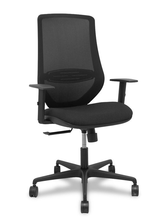 Silla de oficina Mardos con mecanismo Sincro tapizada con Tela color Negro. Equipada con lumbar 1D, Brazos 1D y Ruedas 65mm nailon Silla de oficina Mardos con mecanismo Sincro tapizada con Tela color Negro. Equipada con lumbar 1D, Brazos 1D y Ruedas 65mm nailon