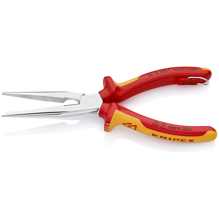 Knipex 26 16 200 T Alicates de punta plana y redonda con bordes de corte Knipex 26 16 200 T Alicates de punta plana y redonda con bordes de corte