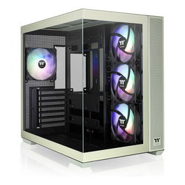 Thermaltake View 380 TG ARGB Matcha Green Midi Tower PC con Iluminación ARGB y Panel de Vidrio Templado