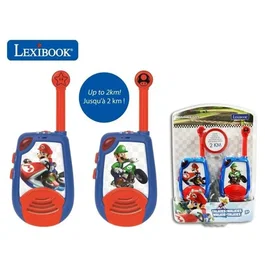 Lexibook Walkie-talkies digitales Mario Kart, Alcance 2 km, Función Código Morse para Niños, Diseño con Héroes Favoritos