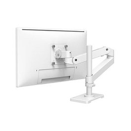 Ergotron LX Pro 45-695-290 Brazo de Monitor de Poste Alto, Soporte de Abrazadera para 1 Pantalla de hasta 34 Pulgadas (86,4 cm), 10 kg, Ajustable, Blanco
