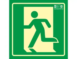 Syssa Pictograma Señal Salida Emergencia Izquierda PVC Fotoluminiscente 210x210 mm