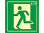 Syssa Pictograma Señal Salida Emergencia Izquierda PVC Fotoluminiscente 210x210 mm