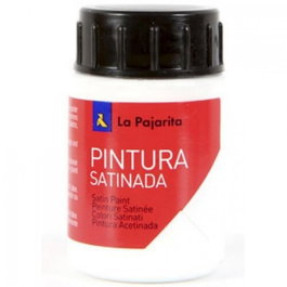 LA PAJARITA Pack de 6 botes de 35ml de pintura satinada blanco base látex