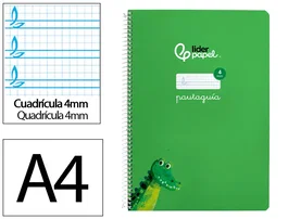 Liderpapel Cuaderno Espiral Pautaguía A4 Verde