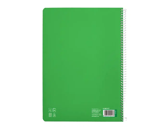 Liderpapel Cuaderno Espiral Pautaguía A4 Verde
