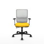 PIQUERAS Y CRESPO Silla de oficina Haches con mecanismo Sincro/Traslack Amarillo y Blanco