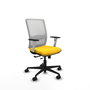 PIQUERAS Y CRESPO Silla de oficina Haches con mecanismo Sincro/Traslack Amarillo y Blanco