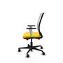 PIQUERAS Y CRESPO Silla de oficina Haches con mecanismo Sincro/Traslack Amarillo y Blanco