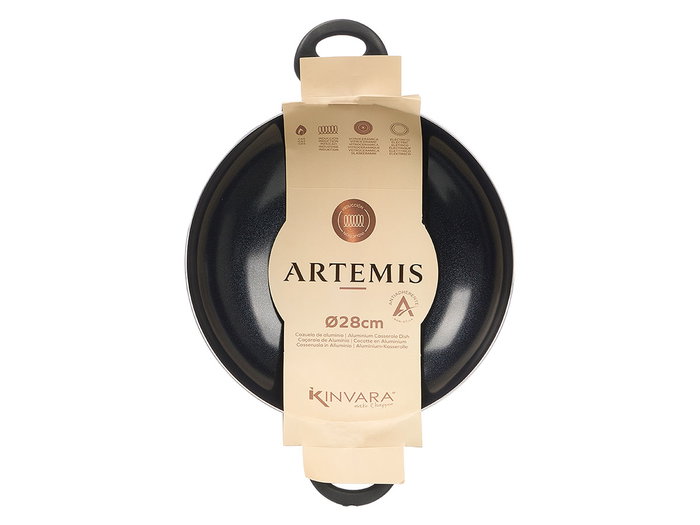 KINVARA Sartén Wok con Asas Antracita 28cm KINVARA Sartén Wok con Asas Antracita 28cm
