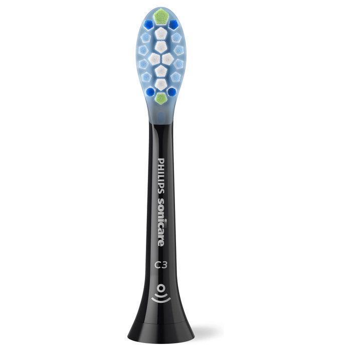 Philips Sonicare C3 Premium Plaque HX9044/88 Pack de 4 Cabezales Negro