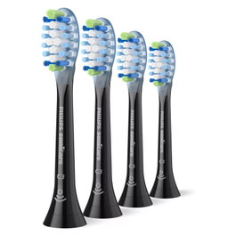 Philips Sonicare C3 Premium Plaque HX9044/88 Pack de 4 Cabezales Negro