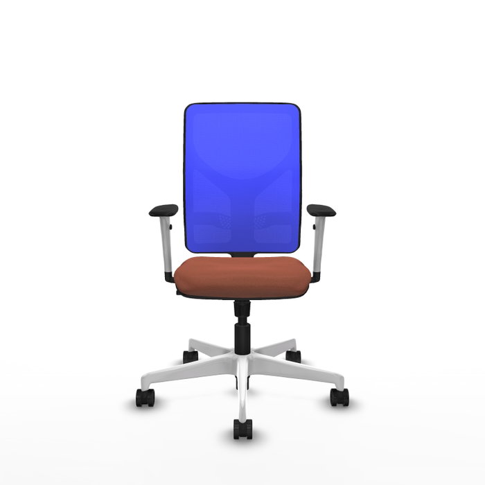 PIQUERAS Y CRESPO Silla de oficina Motilla con mecanismo Sincro, Marrón y Azul