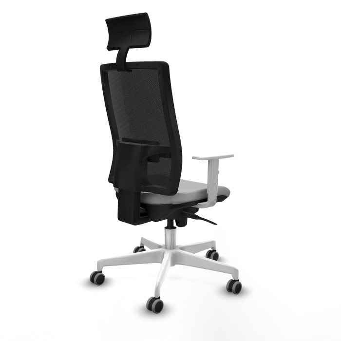 PIQUERAS Y CRESPO Silla de oficina Horna con mecanismo Sincro, Gris claro y Negro