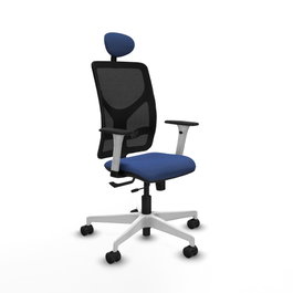 PIQUERAS Y CRESPO Silla de oficina Motilla con mecanismo Sincro/Traslack Azul marino y Negro