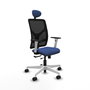 PIQUERAS Y CRESPO Silla de oficina Motilla con mecanismo Sincro/Traslack Azul marino y Negro