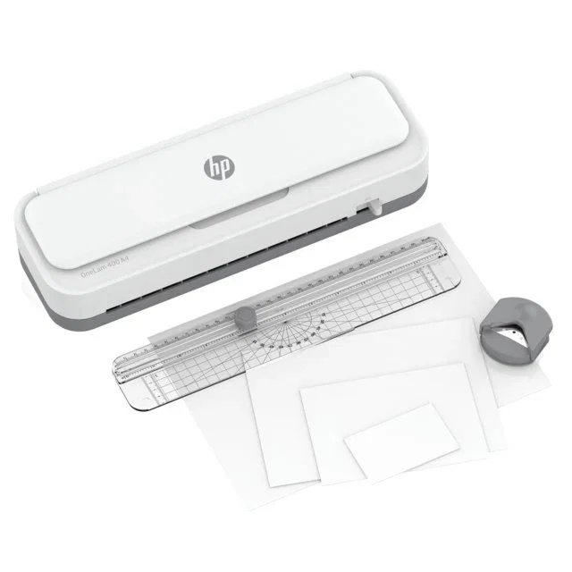 HP Laminadora Térmica HPI-3160 para Formato A4, 400 mm/min, 75-125 µm, Ancho Máx. 23 cm, Color Blanco