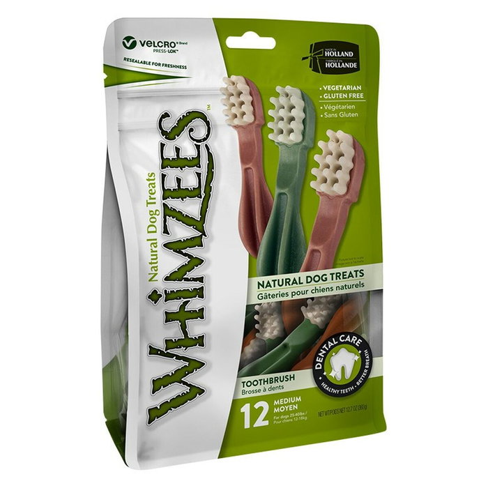 Whimzees Cepillo Dental para Perros Tamaño M 12 Unidades