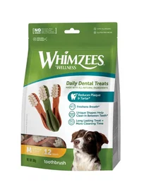 Whimzees Toothbrush M Cepillo Dental para Perros 12 Unidades