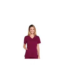 Cherokee Top Femenino Entallado Cuello V Wine Talla S