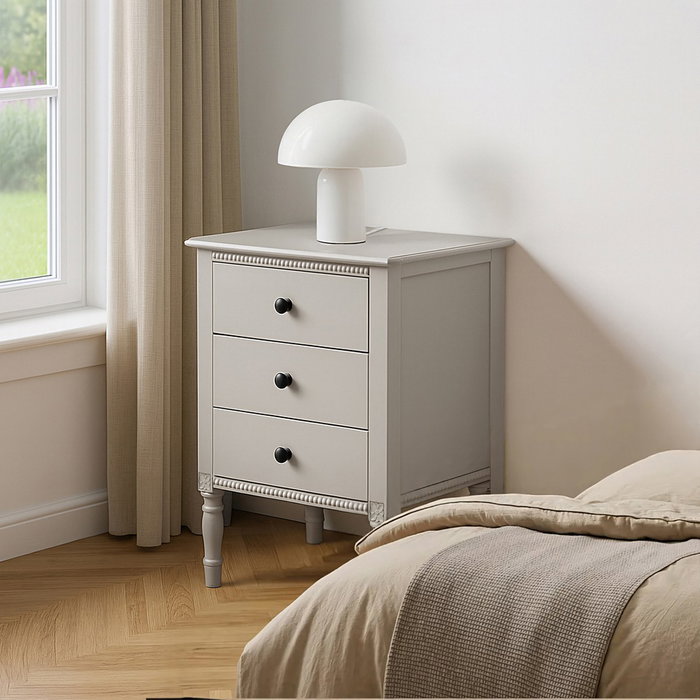 Mesita Gris Claro Dm 43 X 33 X 61 cm Mesita Gris Claro Dm 43 X 33 X 61 cm