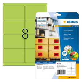 HERMA 5147 Etiquetas Autoadhesivas A4 Verde Neón