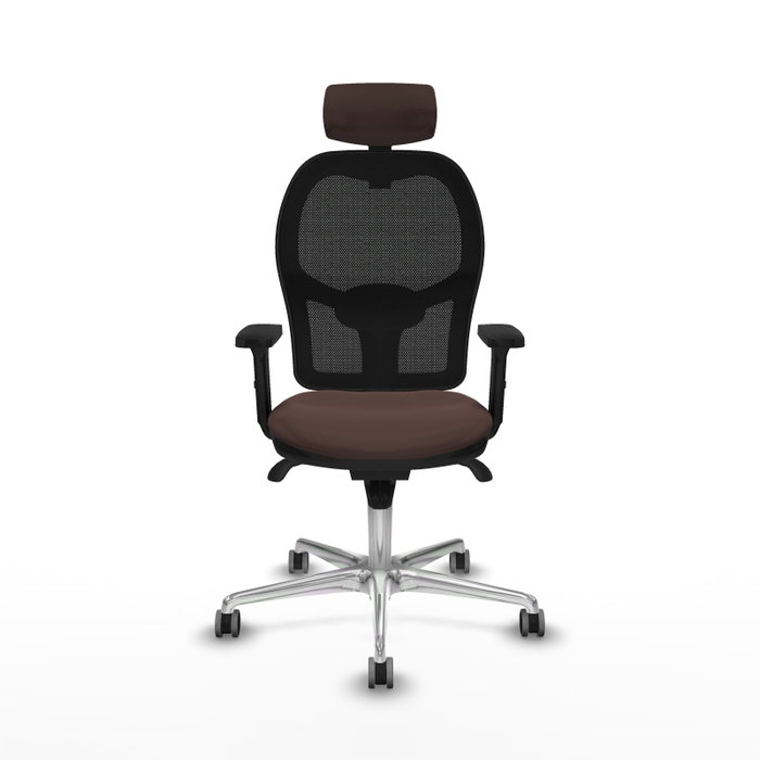 PIQUERAS Y CRESPO Silla de oficina Jorquera con mecanismo Sincro, Marrón oscuro y Negro PIQUERAS Y CRESPO Silla de oficina Jorquera con mecanismo Sincro, Marrón oscuro y Negro