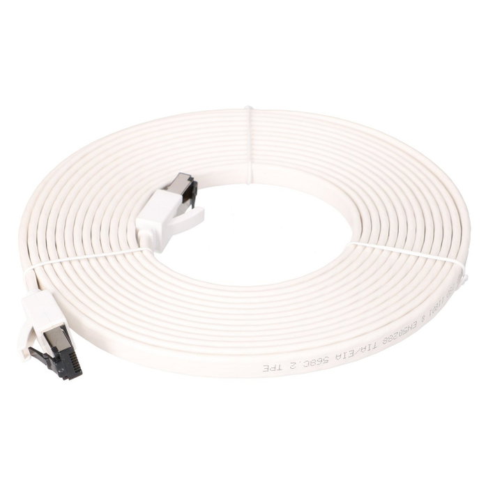 Extralink LAN Patchcord Cat.8 U/FTP 5m Blanco Plano