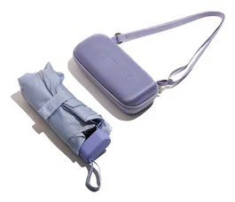 Muitomas Paraguas Compacto Ultraligero con Funda Rígida, UMBRCASEVL, Color Violeta, Marco de Metal y Tela de Poliéster, Ideal para Mujer