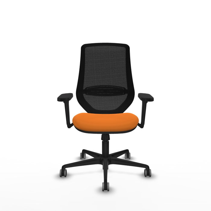 PIQUERAS Y CRESPO Silla de oficina Mardos con mecanismo Sincro, Naranja y Negro PIQUERAS Y CRESPO Silla de oficina Mardos con mecanismo Sincro, Naranja y Negro