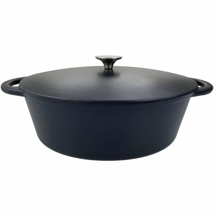 Baumalu Cacerola de hierro fundido Ovalada 33 cm Negro mate Baumalu Cacerola de hierro fundido Ovalada 33 cm Negro mate
