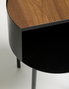 Hanah Home Mesa Lateral Espen Negra, Marco Metal 2mm, Superficie MDF 18mm, 40x40x56cm
