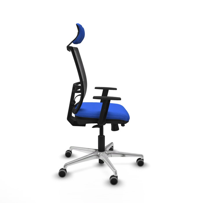 PIQUERAS Y CRESPO Silla de oficina Yunquera con mecanismo Sincro/Traslack, Azul y Negro