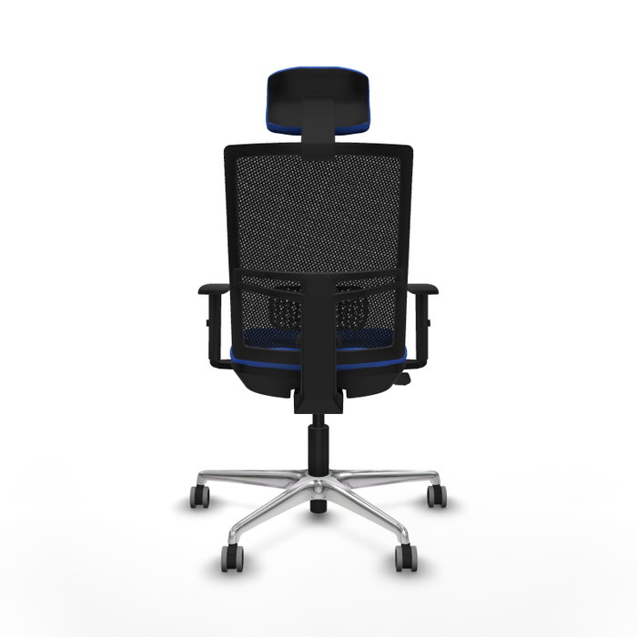 PIQUERAS Y CRESPO Silla de oficina Yunquera con mecanismo Sincro/Traslack, Azul y Negro