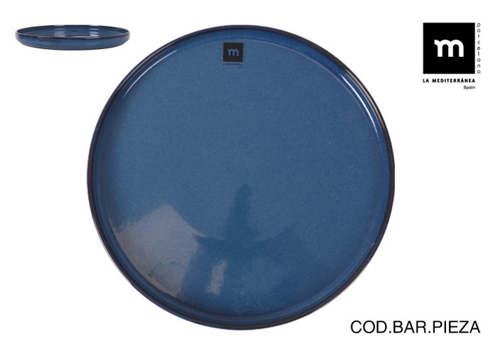 La Mediterranea Bandeja Redonda Chester Blue (Pack de 8) de 27x2.5cm La Mediterranea Bandeja Redonda Chester Blue (Pack de 8) de 27x2.5cm