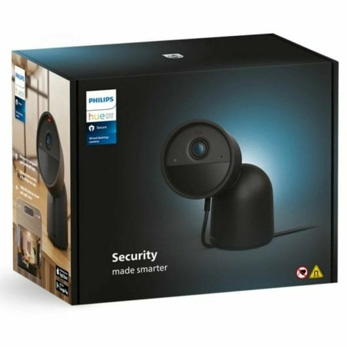 Philips Hue Secure Cámara de vigilancia HD 1080P con soporte de escritorio - Negra