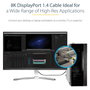StarTech.com Cable DisplayPort 1.4 de 30 cm 8K 60Hz HDR10 (DP14VMM1F)
