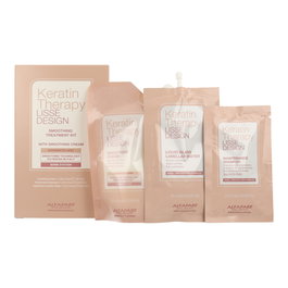 Alfaparf Keratin Therapy Lisse Design Smoothing Kit - Tratamiento Profesional Alisado para Cabello Rebelde