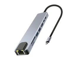 TNB hub iClick 8 en 1 USB-C Aluminio