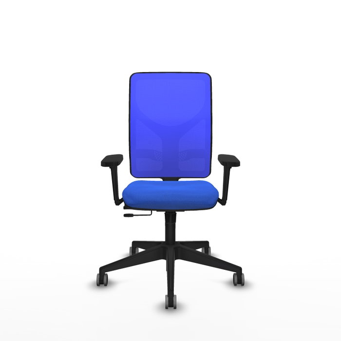 PIQUERAS Y CRESPO Silla de oficina Motilla Azul con mecanismo Sincro/Traslack