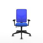 PIQUERAS Y CRESPO Silla de oficina Motilla Azul con mecanismo Sincro/Traslack