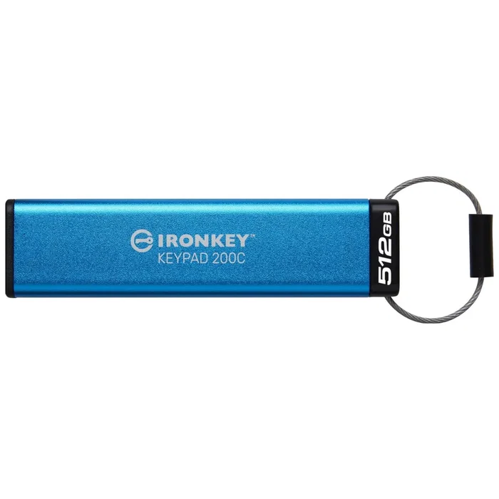 Kingston IronKey Keypad 200C USB-C 512 GB Azul