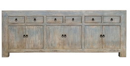 DKD Home Decor Aparador Minimal bs1c25 45 x 85 x 220 cm Olmo Macizo 6 Puertas 6 Cajones