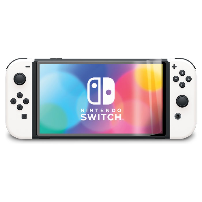PDP 500-219-EU Protector de Pantalla Nintendo Switch y OLED Transparente - Resistente a Rayones y Roturas, Fácil Aplicación con Paño de Limpieza