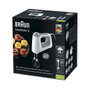 Braun MultiMix 5 HM 5137 Batidora de mano 750 W con varillas, ganchos amasar y picadora, gris y blanco