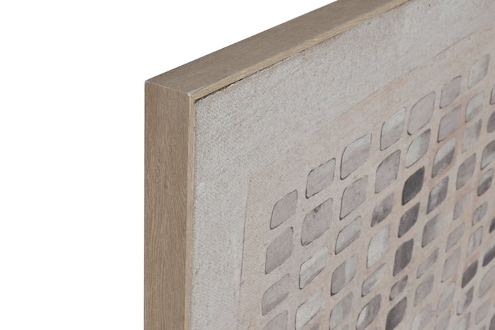 DKD Home Decor Cuadro Moderno 3D Yute y PS Beige